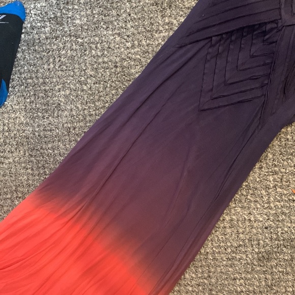 Purple and coral ombré halter maxi dress. SIZE S. - Picture 3 of 3